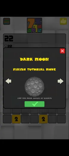 The theme palette showing the Dark Moon theme with its moon icon.